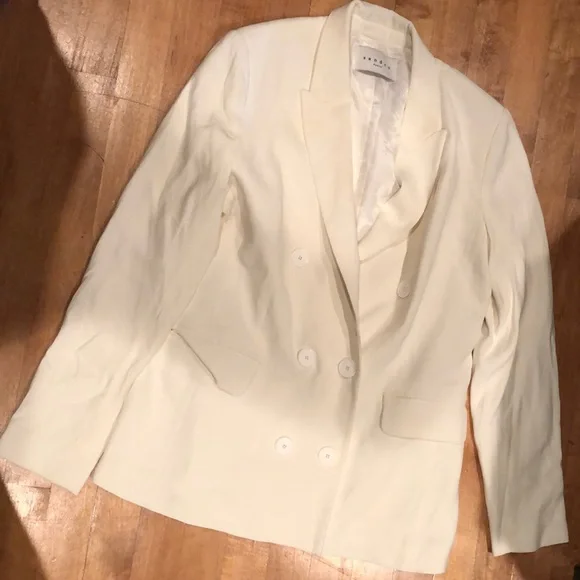 Sandro Jackets Coats Sandro Paris White Double Breasted